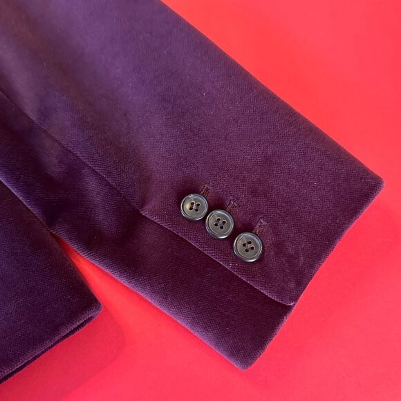 Preppy Purple Velvet Schoolboy Blazer by J.Crew, Size S - Picture 8 of 9